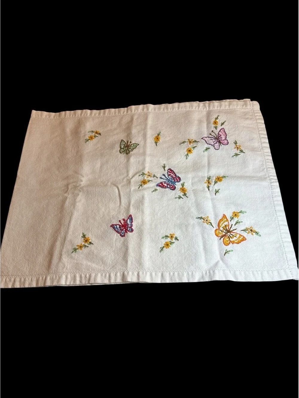 Butterfly Embroidered Table Scarf Cloth 34
